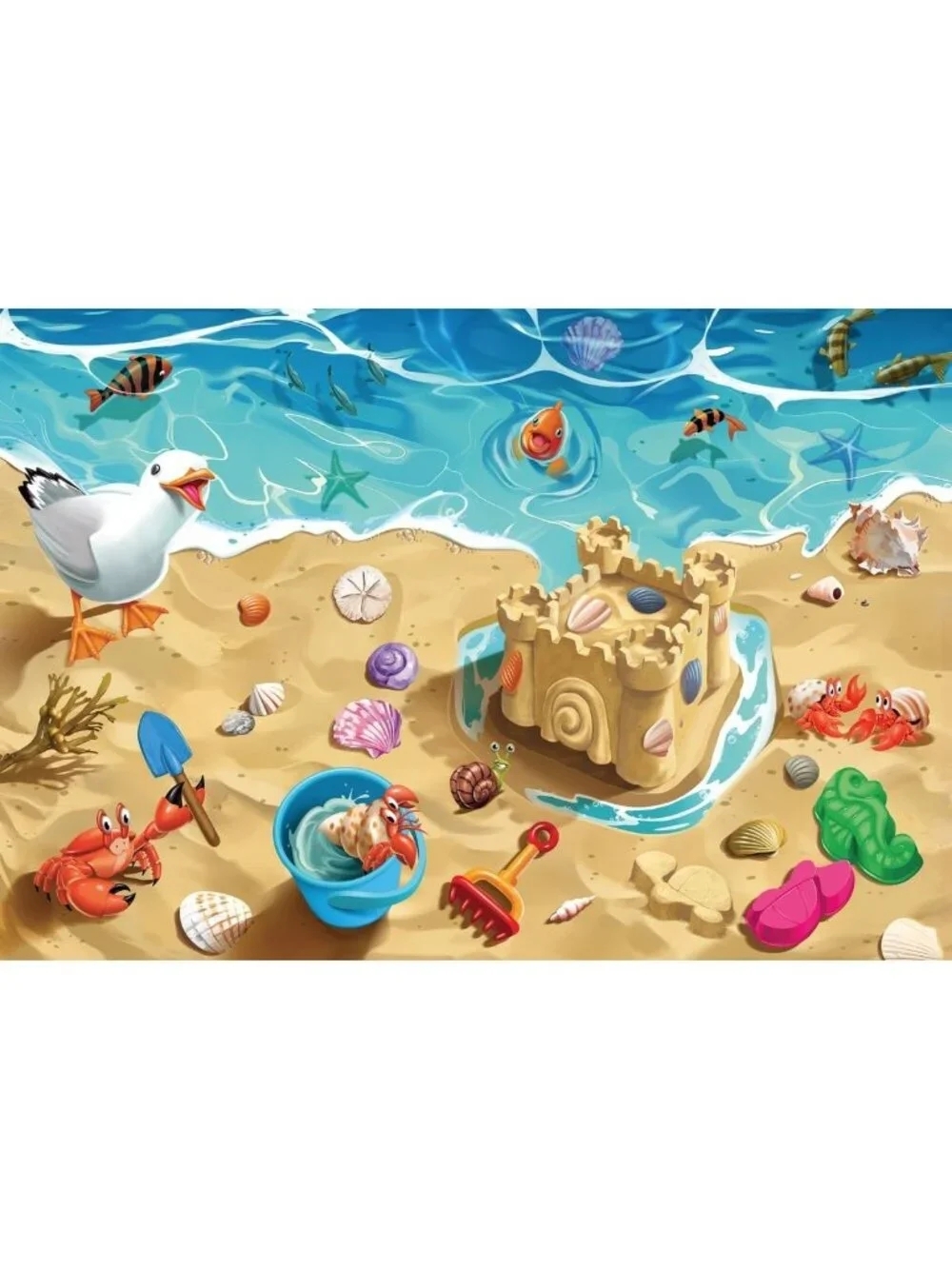 Coastal Adventure 24-Piece Floor Puzzle for Kids | Engaging Beach Fun | Skill